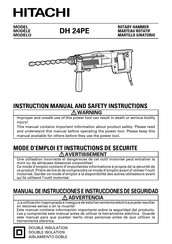 Hitachi DH24PE Instruction Manual And Safety Instructions