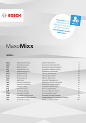 Bosch MaxoMixx MSM88110 Instruction Manual