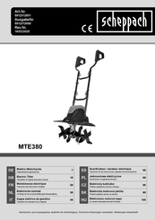Scheppach MTE380 Translation Of Original Instruction Manual
