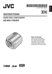 JVC GZ-MG175E/EK Instructions Manual