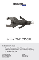Ilsco TaskMaster TR-CUT95CUS Instruction Manual