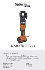 Ilsco TaskMaster TB-CUT25-I Instruction Manual