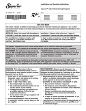 Superior Fireplaces WRT6042 Assembly, Installation And Operation Instructions