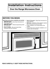Amana MMV1175JZ Installation Instructions Manual