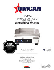 Omcan CE-CN-1800-G Instruction Manual