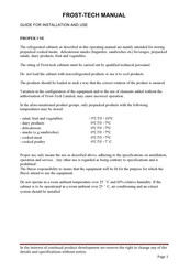 Frost-Tech SD60-180HC Manual