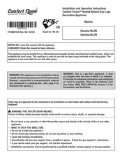 Comfort Flame Sonoma18LZN Installation And Operation Instruction Manual