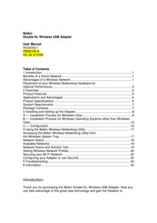 Belkin F6D6050v1 User Manual