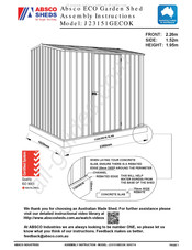 Absco Sheds ECO J23151GECOK Assembly Instructions Manual