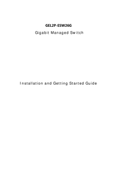 Repotec GEL2P-ESW26G Installation And Getting Started Manual