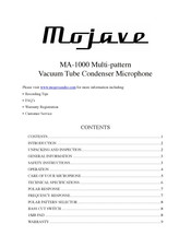 Mojave MA-1000 Manual