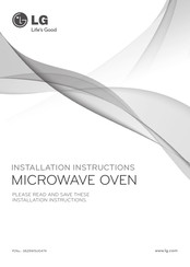 LG MV-2045BQSL Installation Instructions Manual