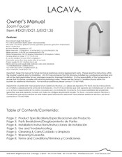 Lacava Zoom EX21 Owner's Manual