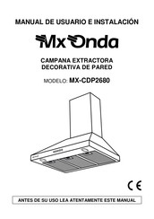 Mx Onda MX-CDP2680 User And Installation Manual
