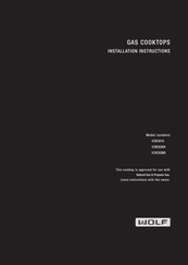 Wolf ICBCG304 Installation Instructions Manual
