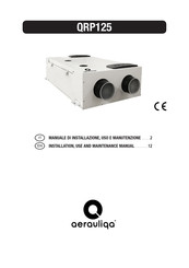 aerauliqa QRP125 Instructions For Installation, Use And Maintenance Manual