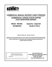 Summit SCFM252W Owner's Manual