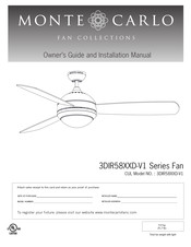 Monte Carlo Fan Company 3DIR58 D-V1 Series Owner's Manual And Installation Manual