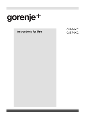 Gorenje GIS64XC Instructions For Use Manual