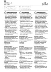 Pilz 19894-6NL-06 Operating Instructions Manual