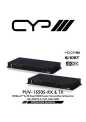 CYP PUV-1550S-RX Operation Manual
