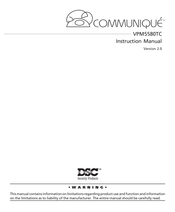DSC Communique VPM5580TC Instruction Manual
