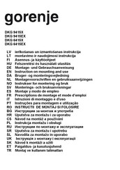 Gorenje DKG 6415EX Instruction On Mounting And Use Manual