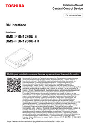 Toshiba BMS-IFBN1280U-TR Installation Manual