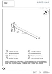 Pressalit Care Care SELECT R391470 PLUS Mounting Instruction