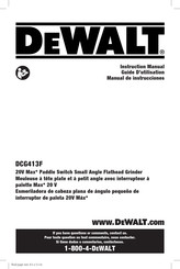 DeWalt DCG413FR2 Instruction Manual