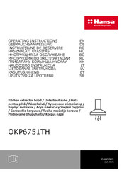 Hansa OKP6751TH Operating Instructions Manual