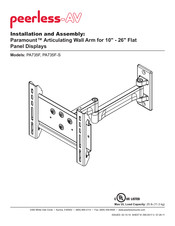 peerless-AV Paramount PA735F-S Installation And Assembly Manual