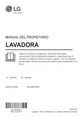LG WD22VV2S6B Owner's Manual