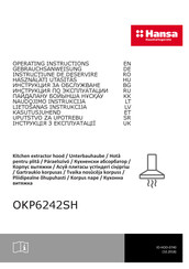 Hansa OKP6242SH Operating Instructions Manual