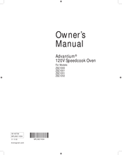 Advantium ZSC1000 Owner's Manual