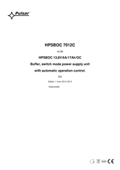 Pulsar HPSBOC 7012C Quick Start Manual