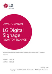 LG 49XS2B Owner's Manual