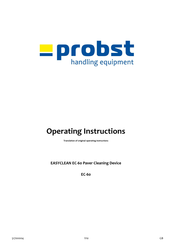 probst EASYCLEAN EC-60 Operating Instructions Manual