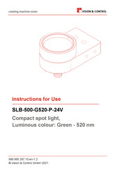Vision & Control SLB-500-G520-P-24V Instructions For Use Manual