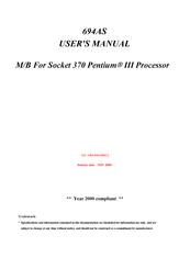 Jetway 694AS User Manual