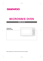 Daewoo KOR-1A1G Operating Instructions Manual