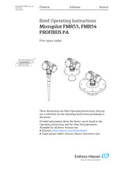 Endress+Hauser PROFIBUS PA Micropilot FMR54 Brief Operating Instructions