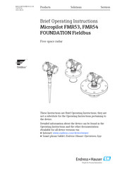 Endress+Hauser FOUNDATION Fieldbus Micropilot FMR53 Brief Operating Instructions