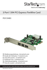 StarTech.com 8STPEX1394B3 Quick Start Manual