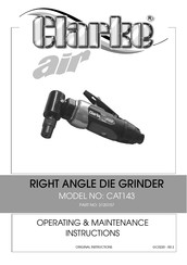 Clarke CAT143 Operating & Maintenance Instructions