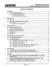 evertz 7707BPX Manual