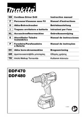 Makita DDF480ZJ Instruction Manual