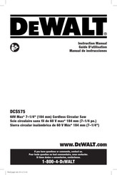 DeWalt DCS575B Instruction Manual