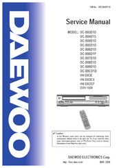DAEWOO ELECTRONICS DC-B86D1P Service Manual