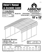 Arrow Storage Products CPH101507EU Series Owner's Manual & Assembly Manual